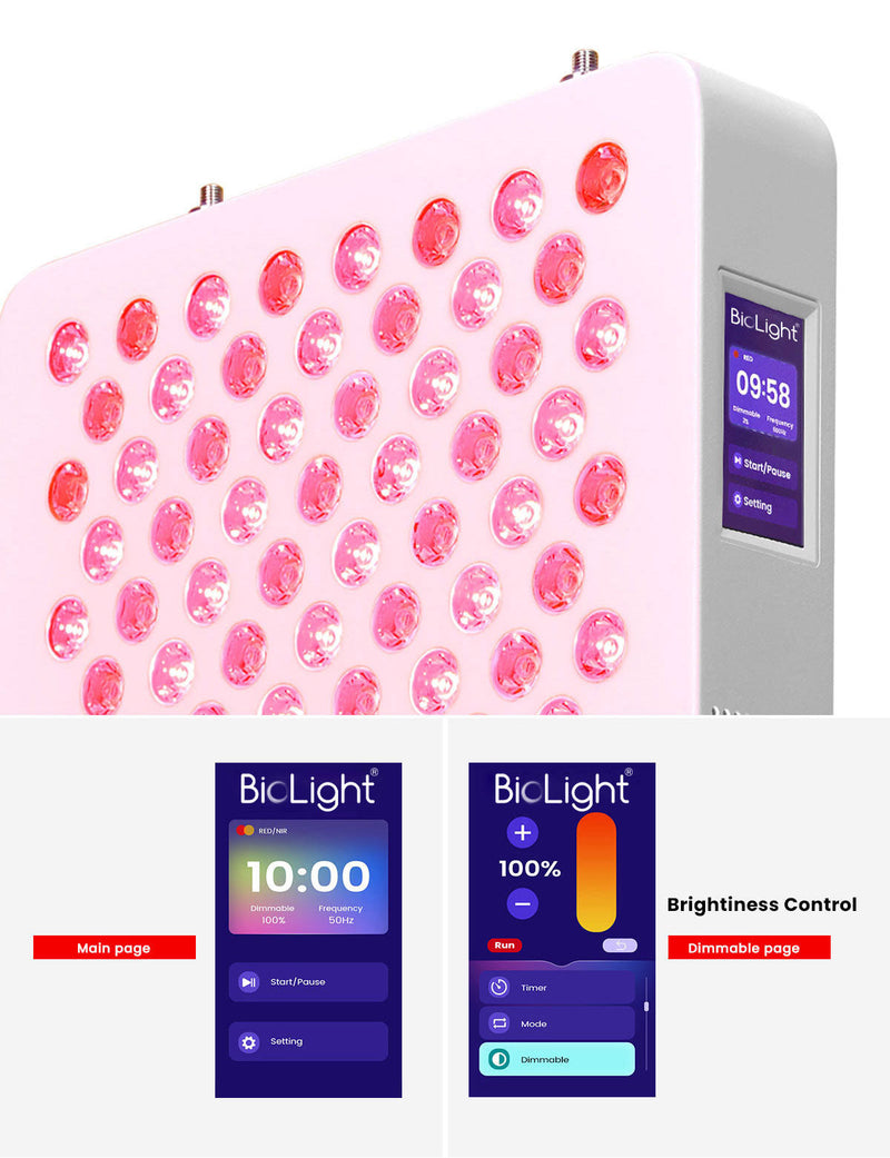 BioLight ReStore Full-Body Red Light Therapy Panel: Touch Screen, Adjustable Brightness & Pulsed Frequencies