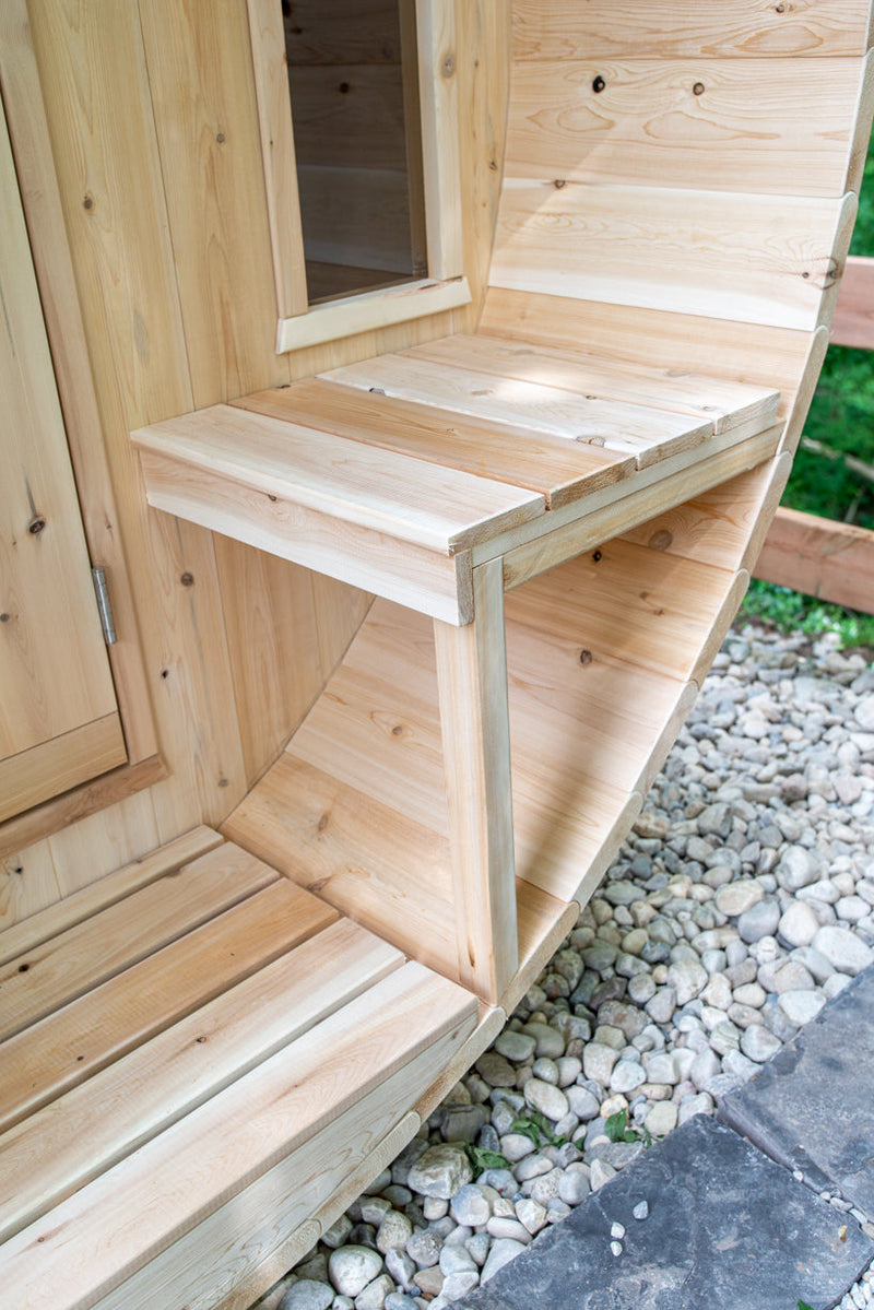 Canadian Timber Tranquility Outdoor Electric Barrel Sauna (CTC2345MPE) by Leisurecraft