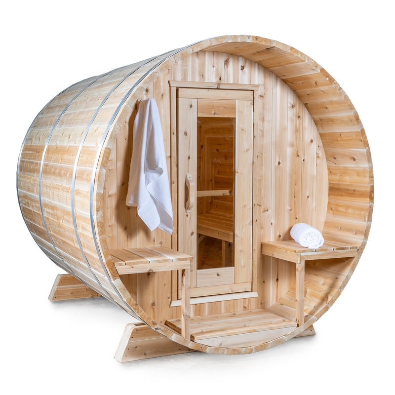 Canadian Timber Serenity Barrel Wood Burning Sauna (CTC2245MPW) by Leisurecraft