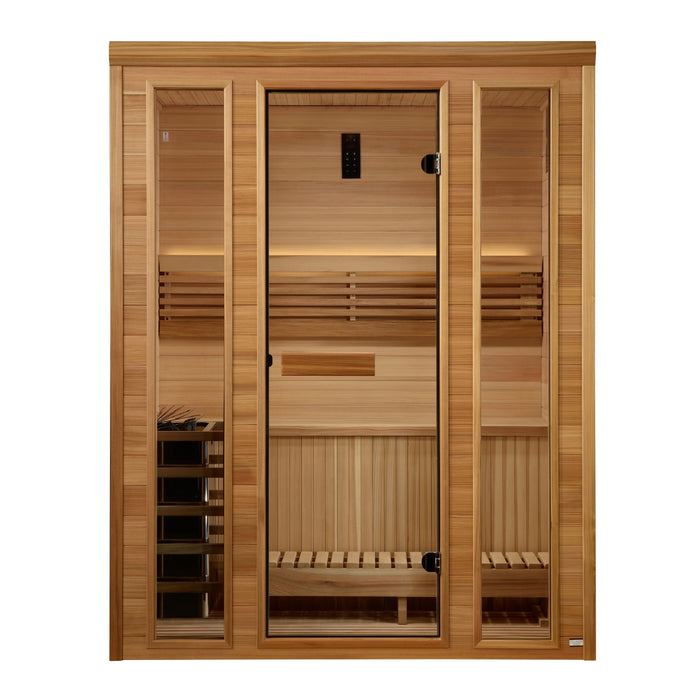 2025 Golden Designs "Andermatt" 3 Person Indoor/Covered Outdoor Traditional Steam Sauna (GDI-7030-01)