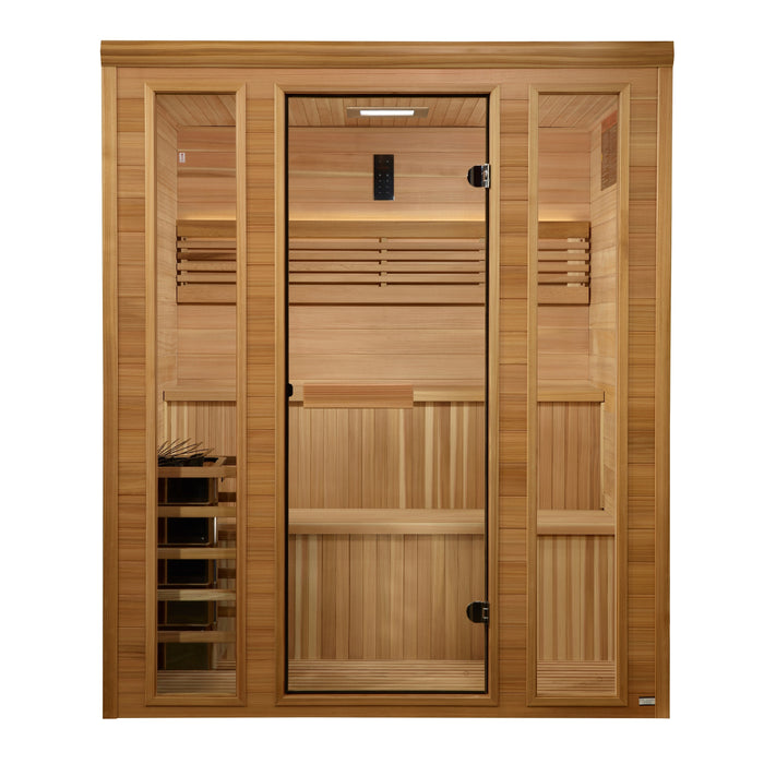 2025 Golden Designs "Engelberg" 6 Person Indoor/Covered Outdoor Traditional Steam Sauna (GDI-7060-01)