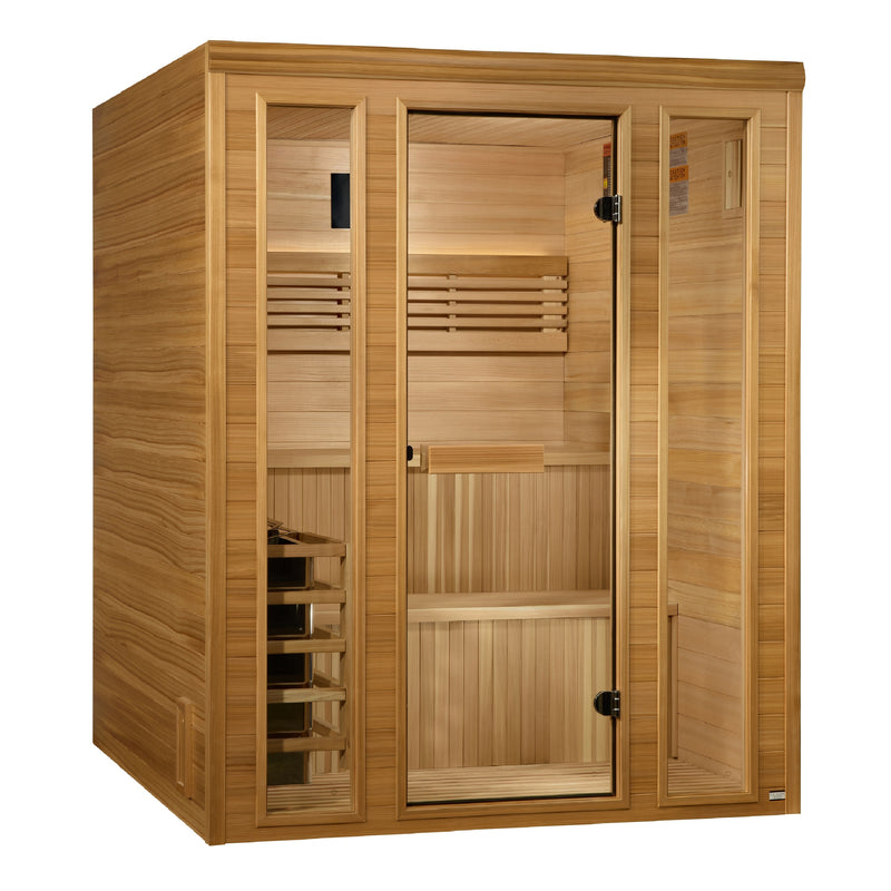 2025 Golden Designs "Engelberg" 6 Person Indoor/Covered Outdoor Traditional Steam Sauna (GDI-7060-01)