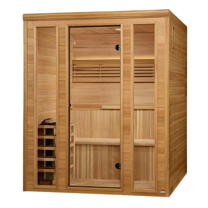 2025 Golden Designs "Engelberg" 6 Person Indoor/Covered Outdoor Traditional Steam Sauna (GDI-7060-01)