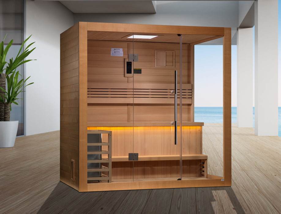 Golden Designs "Forssa" 3-4 Person Traditional Indoor/Covered Outdoor Sauna (GDI-7203-01)