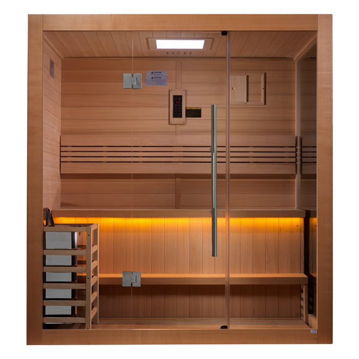 Golden Designs "Forssa" 3-4 Person Traditional Indoor/Covered Outdoor Sauna (GDI-7203-01)