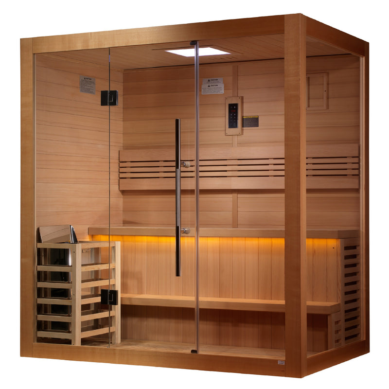 Golden Designs "Forssa" 3-4 Person Traditional Indoor/Covered Outdoor Sauna (GDI-7203-01)