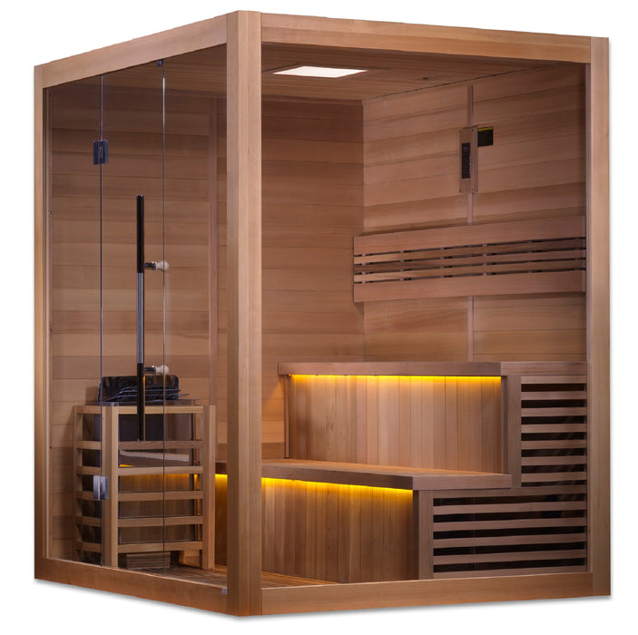 Golden Designs "Kuusamo" 6 Person Indoor/Covered Outdoor Traditional Sauna (GDI-7206-01)