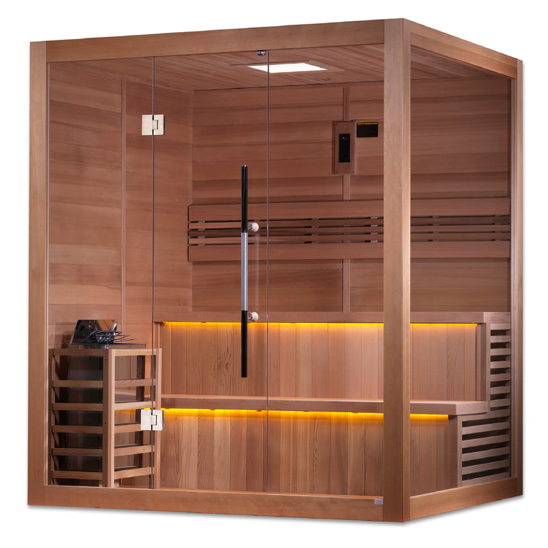 Golden Designs "Kuusamo" 6 Person Indoor/Covered Outdoor Traditional Sauna (GDI-7206-01)