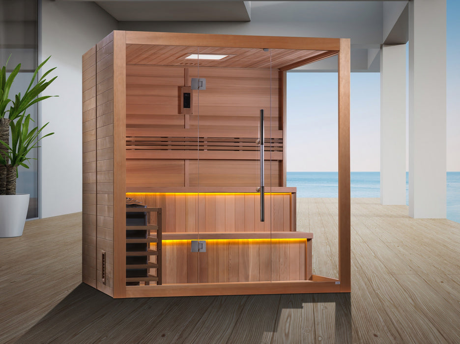 Golden Designs "Kuusamo" 6 Person Indoor/Covered Outdoor Traditional Sauna (GDI-7206-01)