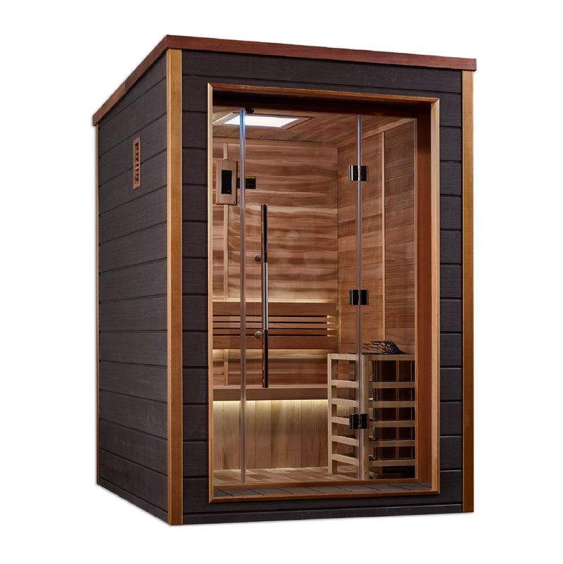Golden Designs "Narvik" 2 Person Outdoor-Indoor Traditional Sauna (GDI-8202-01)