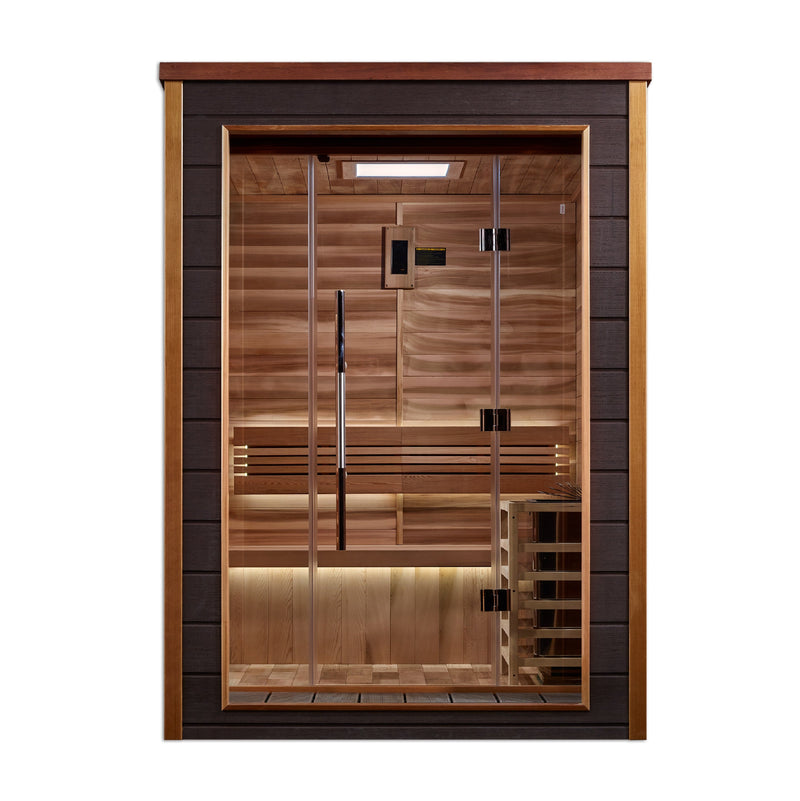 Golden Designs "Narvik" 2 Person Outdoor-Indoor Traditional Sauna (GDI-8202-01)