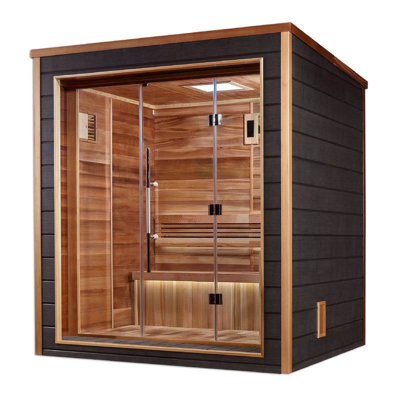 Golden Designs "Drammen" 3 Person Outdoor-Indoor Traditional Sauna (GDI-8203-01)