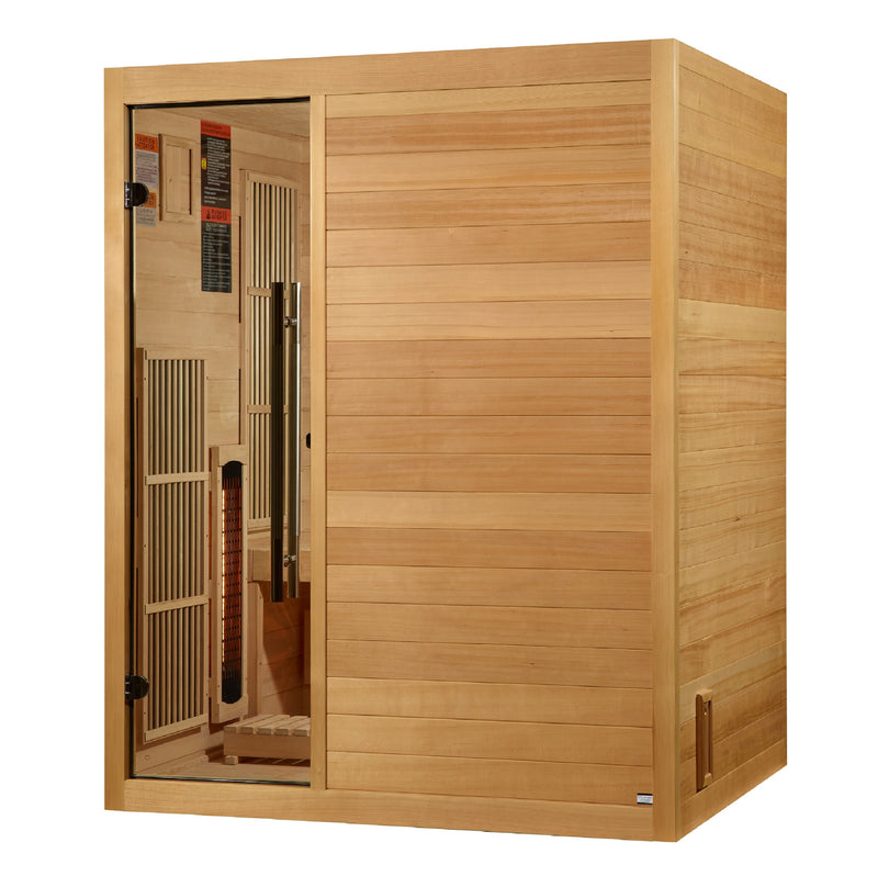 2025 Golden Designs "Soria" 3 Person Hybrid Sauna (Indoor) Full Spectrum and Harvia Traditional Stove (GDI-8330-01)