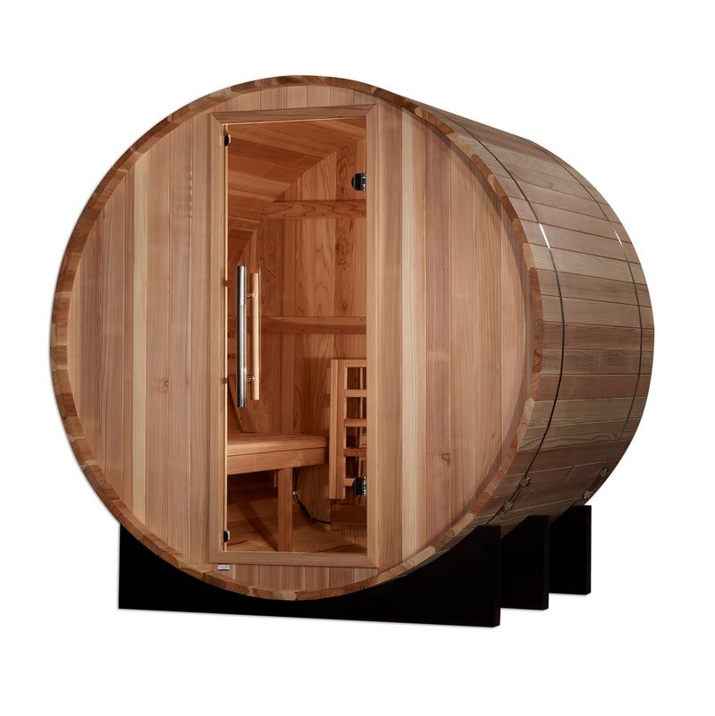 Golden Designs "St. Moritz" 2 Person Barrel Traditional Sauna (GDI-B002-01)