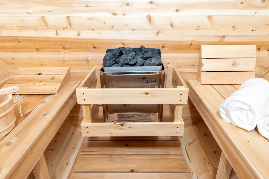 Canadian Timber Serenity MP Electric Barrel Sauna (CTC2245MPE) by Leisurecraft