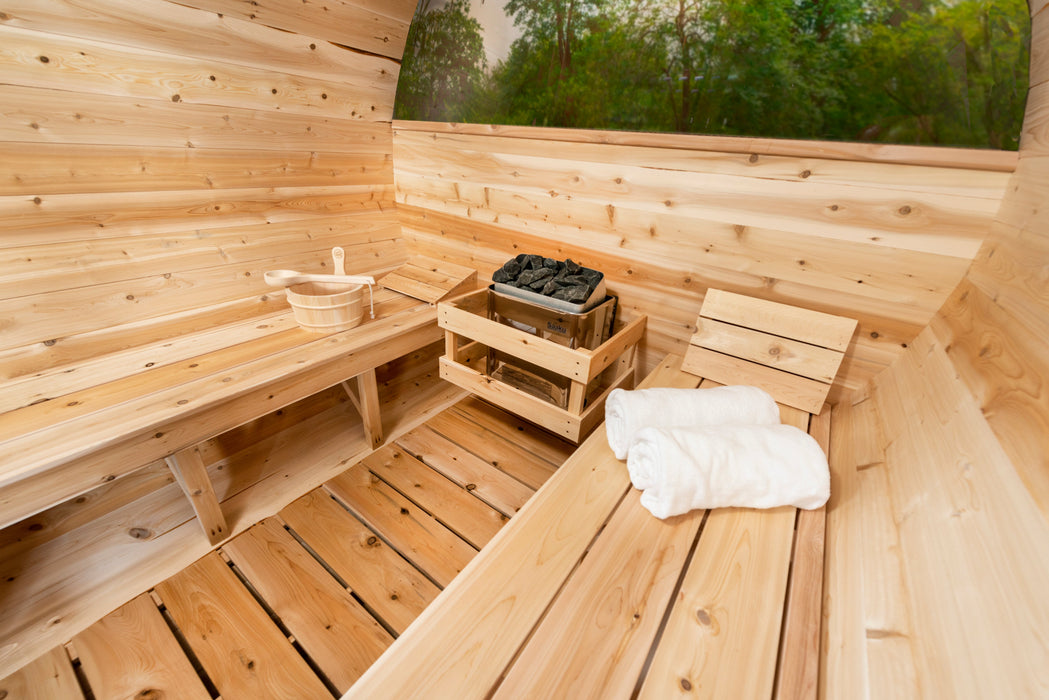 Canadian Timber Serenity MP Electric Barrel Sauna (CTC2245MPE) by Leisurecraft