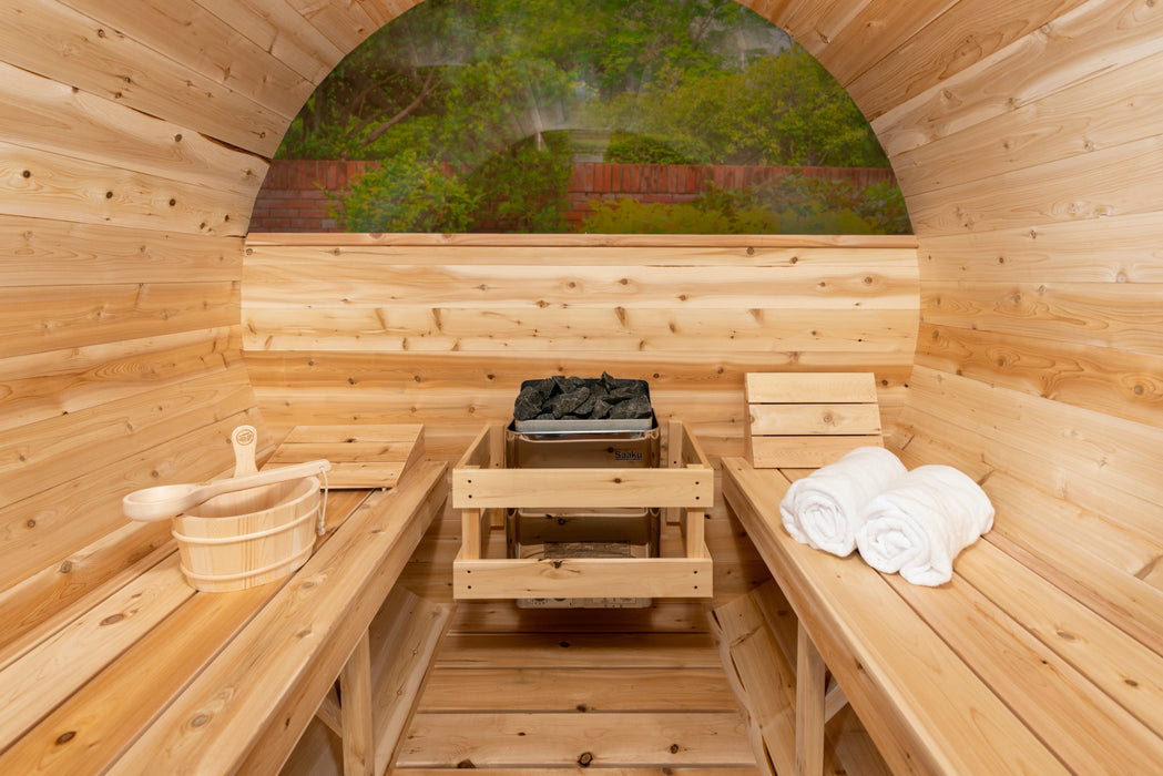 Canadian Timber Serenity MP Electric Barrel Sauna (CTC2245MPE) by Leisurecraft