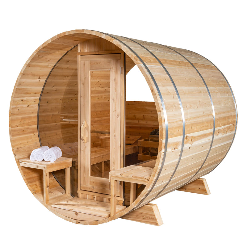 Canadian Timber Serenity MP Electric Barrel Sauna (CTC2245MPE) by Leisurecraft