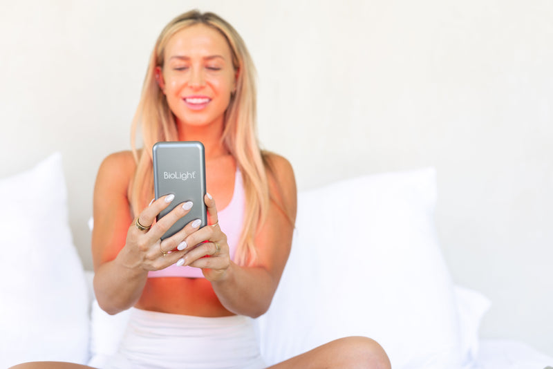 BioLight Glow: Portable Red Light Therapy Device - Slimmest Handheld Solution for On-the-Go Relief